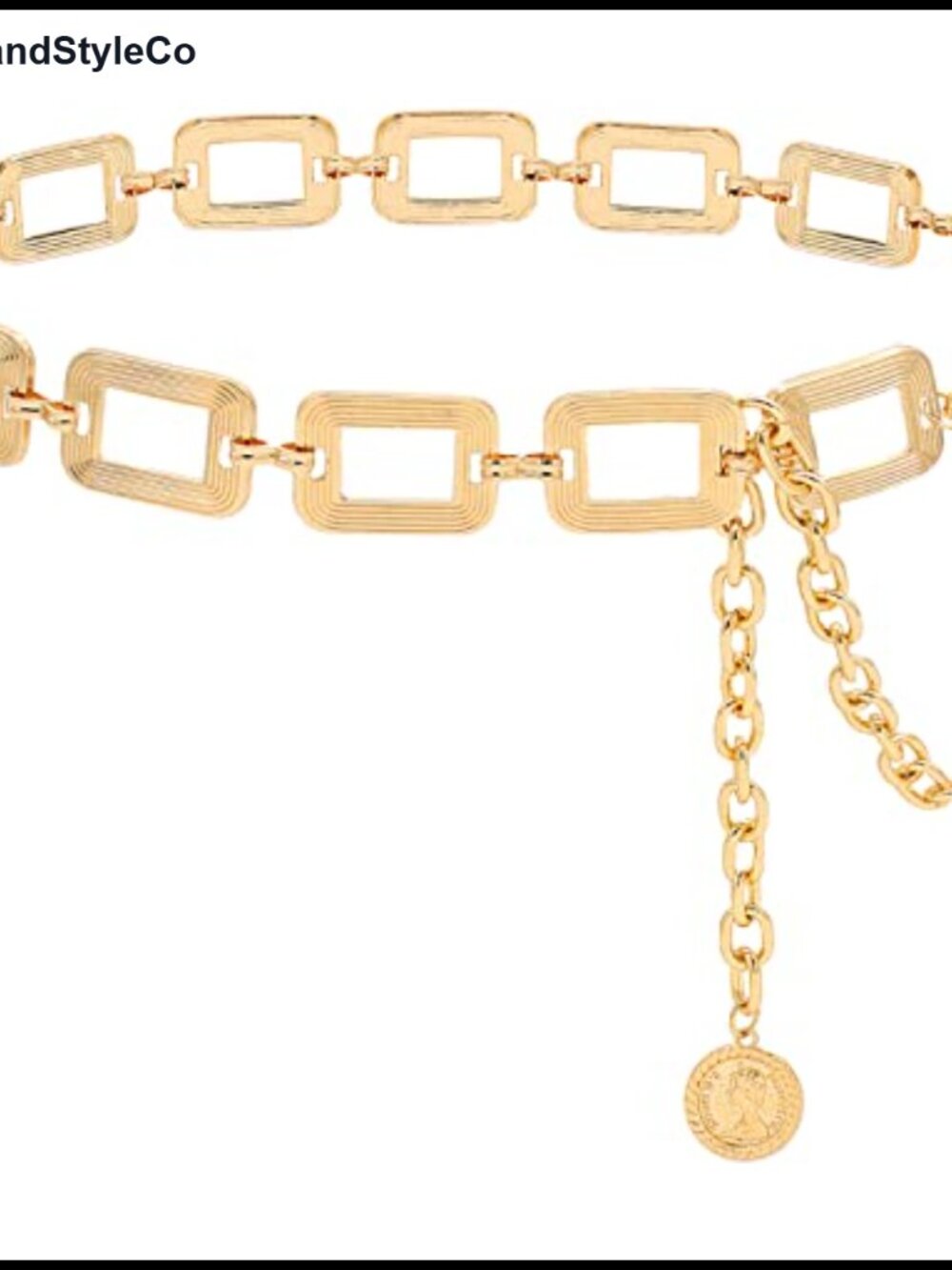 Metal Waist Chain Belt Chunky Link Belly Chain Adjustable Lobster Clasp